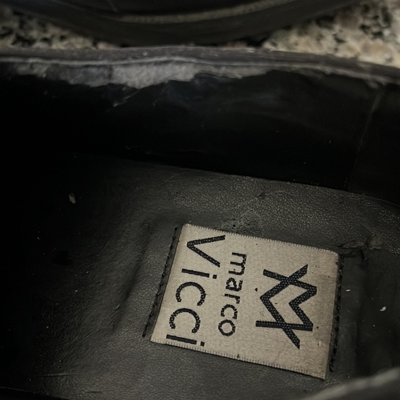 Men Marco Vicci Infiniti Leather and Neoprene Loafer Black Sz 11 - Picture 9 of 10